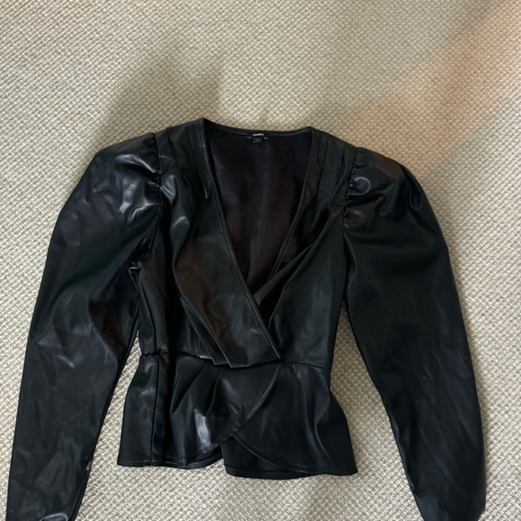Express faux leather top. Size small - Picture 1 of 2